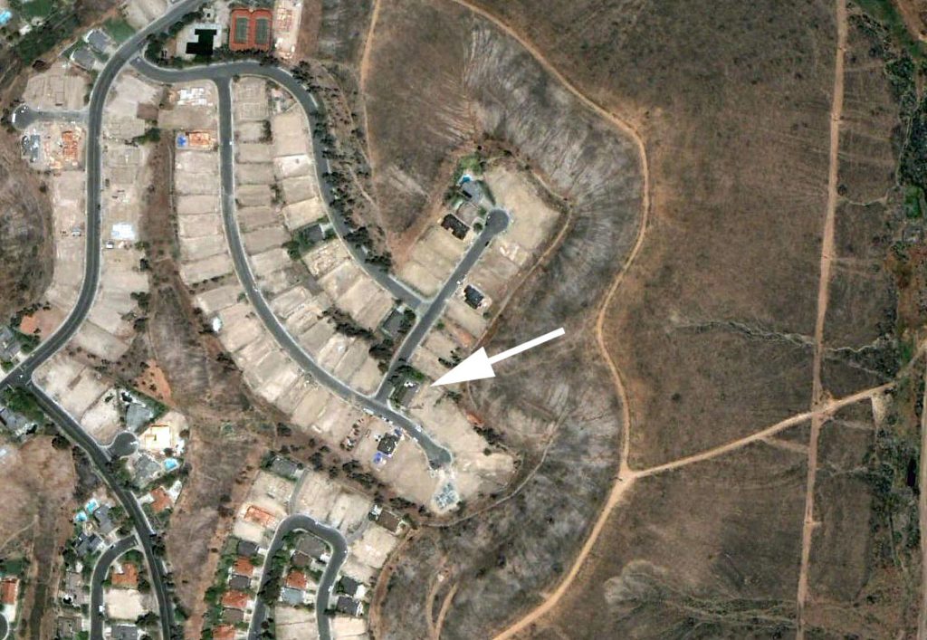 One of the only houses left standing after the 2003 Cedar Fire hit the San Diego community of Scripps Ranch. The owner had just replaced his wood shake roof with a firesafe composite type, over the protests of the local homeowner’s association.